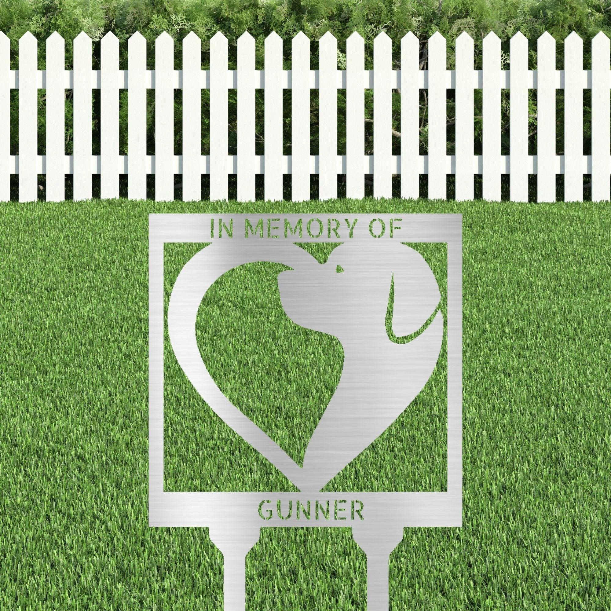 Dog Love Custom Address or Name Yard Garden Lawn Metal Stake Sign