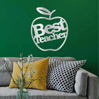 Best Teacher Apple Indoor Outdoor Steel Wall Sign