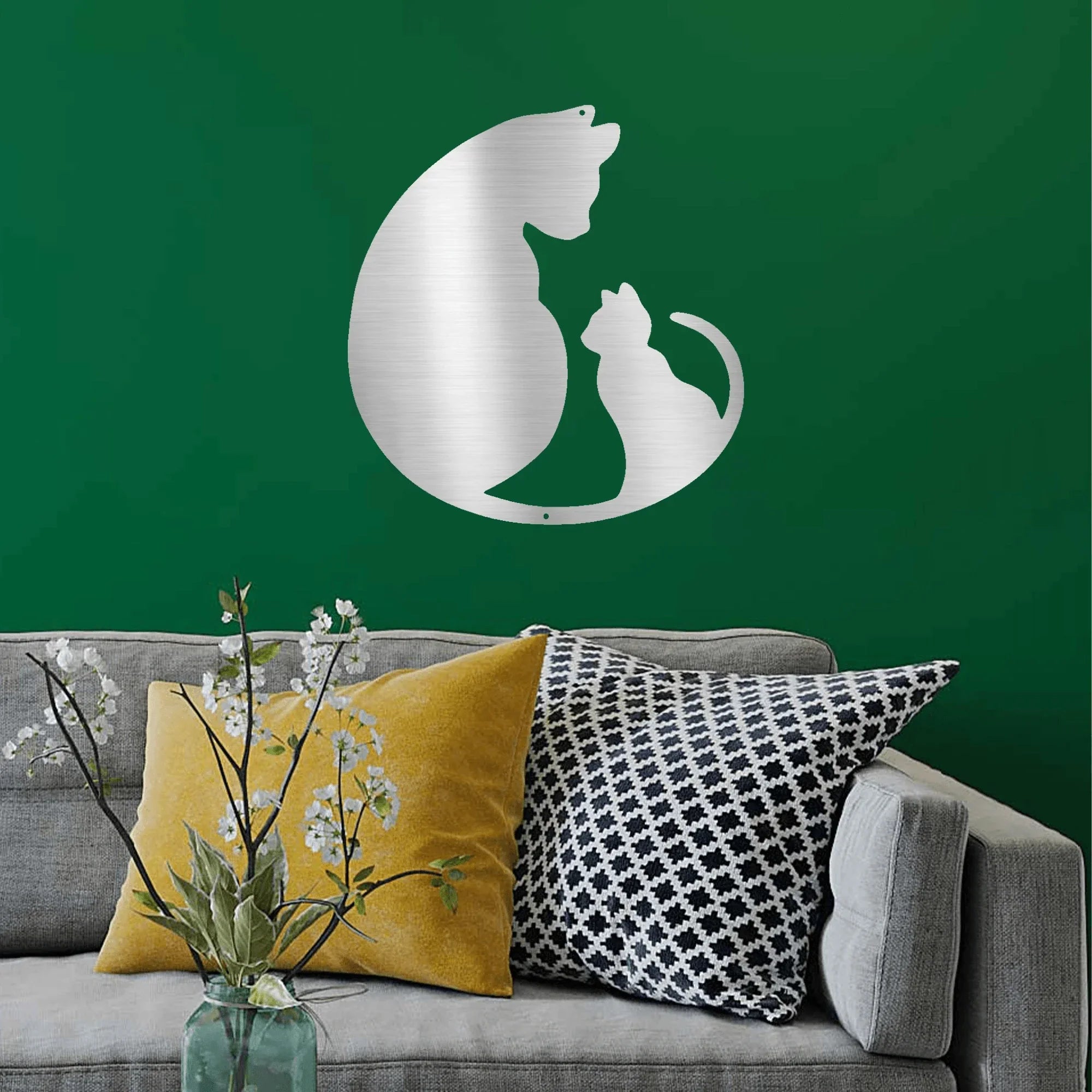 Cat Lover Indoor Outdoor Steel Wall Sign Art