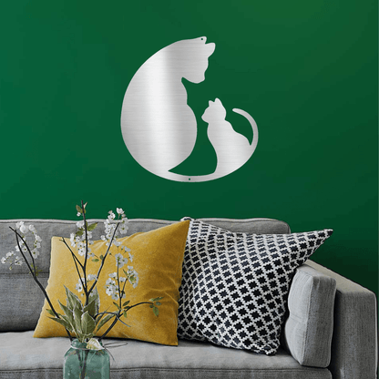 Cat Lover Indoor Outdoor Steel Wall Sign Art - Mallard Moon Gift Shop