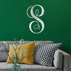Fancy Initial Custom Monogram Metal Wall Art