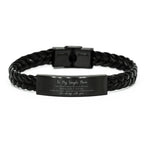 Single Mom Braided Leather Bracelet Life is Learning to Dance in the Rain - Birthday, Christmas Holiday Gifts