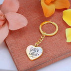Always My Sister Forever My Friend Engraved Heart Keychain – Sentimental Sister Gift, Stainless Steel Keepsake for Birthdays & Holidays