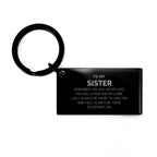 Sister Gifts, To My Sister Remember, you will never lose. You will either WIN or LEARN, Keepsake Keychain For Sister Engraved, Birthday Christmas Gifts Ideas For Sister X-mas Gifts