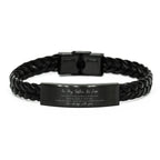Sister In Law Braided Leather Bracelet Life is Learning to Dance in the Rain - Birthday, Christmas Holiday Gifts