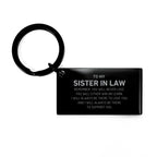 Sister In Law Gifts, To My Sister In Law Remember, you will never lose. You will either WIN or LEARN, Keepsake Keychain For Sister In Law Engraved, Birthday Christmas Gifts Ideas For Sister In Law X-mas Gifts