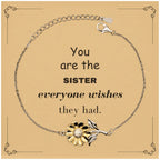 Sister Sunflower Bracelet, Everyone wishes they had, Inspirational Bracelet For Sister, Sister Gifts, Birthday Christmas Unique Gifts For Sister