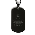 Son Black Dog Tag Necklace Christmas Birthday Gifts Life is learning to dance in the rain