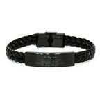 Son Christmas Braided Leather Bracelet Life is Learning to Dance in the Rain - Birthday, Christmas Holiday Gifts