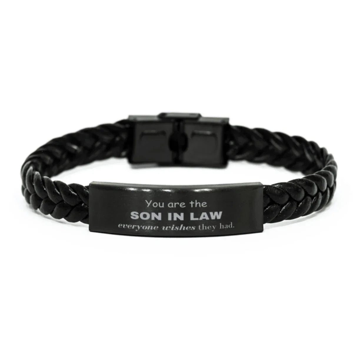 Son In Law Braided Leather Bracelet, Everyone wishes they had, Inspirational Bracelet For Son In Law, Son In Law Gifts, Birthday Christmas Unique Gifts For Son In Law