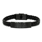 Son In Law Braided Leather Bracelet Life is Learning to Dance in the Rain - Birthday, Christmas Holiday Gifts
