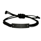 Son In Law Gifts, To My Son In Law Remember, you will never lose. You will either WIN or LEARN, Keepsake Black Rope Bracelet For Son In Law Engraved, Birthday Christmas Gifts Ideas For Son In Law X-mas Gifts