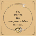 Son Sunflower Bracelet, Everyone wishes they had, Inspirational Bracelet For Son, Son Gifts, Birthday Christmas Unique Gifts For Son