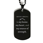 South Carolina is my home Gifts, Lovely South Carolina Birthday Christmas Black Dog Tag For People from South Carolina, Men, Women, Friends