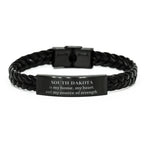 South Dakota is my home Gifts, Lovely South Dakota Birthday Christmas Braided Leather Bracelet For People from South Dakota, Men, Women, Friends