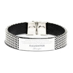 Stainless Steel Bracelet for Daughter Present, Daughter Always follow your dreams, never forget how amazing you are, Daughter Birthday Christmas Gifts Jewelry for Girls Boys Teen Men Women