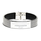 Stainless Steel Bracelet for Stepdaughter Present, Stepdaughter Always follow your dreams, never forget how amazing you are, Stepdaughter Birthday Christmas Gifts Jewelry for Girls Boys Teen Men Women