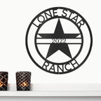 Lone Star Custom Name Metal Wall Art