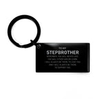 Stepbrother Gifts, To My Stepbrother Remember, you will never lose. You will either WIN or LEARN, Keepsake Keychain For Stepbrother Engraved, Birthday Christmas Gifts Ideas For Stepbrother X-mas Gifts
