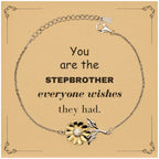 Stepbrother Sunflower Bracelet, Everyone wishes they had, Inspirational Bracelet For Stepbrother, Stepbrother Gifts, Birthday Christmas Unique Gifts For Stepbrother