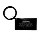 Stepdad Gifts, To My Stepdad Remember, you will never lose. You will either WIN or LEARN, Keepsake Keychain For Stepdad Engraved, Birthday Christmas Gifts Ideas For Stepdad X-mas Gifts