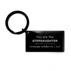 Stepdaughter Keychain, Everyone wishes they had, Inspirational Keychain For Stepdaughter, Stepdaughter Gifts, Birthday Christmas Unique Gifts For Stepdaughter