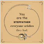 Stepfather Sunflower Bracelet, Everyone wishes they had, Inspirational Bracelet For Stepfather, Stepfather Gifts, Birthday Christmas Unique Gifts For Stepfather