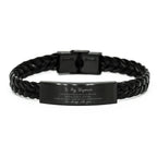 Stepmom Braided Leather Bracelet Life is Learning to Dance in the Rain - Birthday, Christmas Holiday Gifts