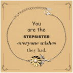 Stepsister Sunflower Bracelet, Everyone wishes they had, Inspirational Bracelet For Stepsister, Stepsister Gifts, Birthday Christmas Unique Gifts For Stepsister