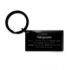 Stepson Keychain Gifts, To My Stepson You are braver than you believe, stronger than you seem, Inspirational Gifts For Stepson Engraved, Birthday, Christmas Gifts For Stepson Men Women