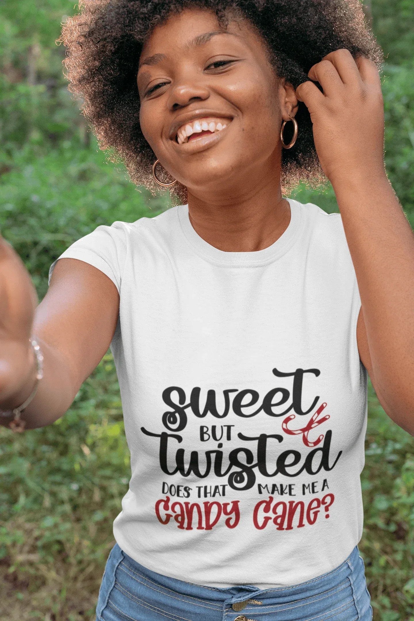 Funny Holiday Tee Shirt - Sweet but Twisted Does that make me a Candy Cane