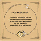 Tax PreparerSunflower Bracelet - Thanks for being who you are - Birthday Christmas Jewelry Gifts Coworkers Colleague Boss