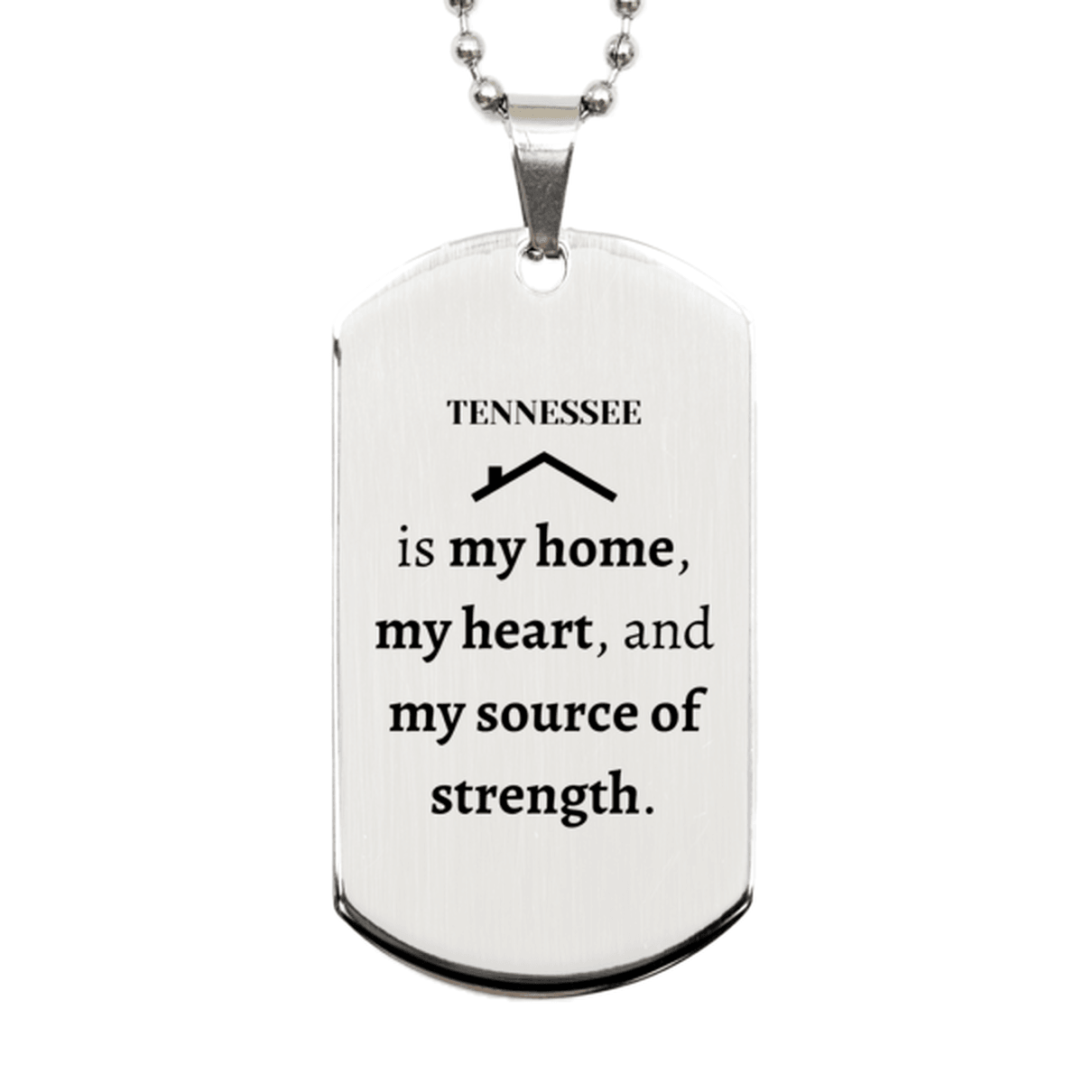 Tennessee is my home Gifts, Lovely Tennessee Birthday Christmas Silver Dog Tag For People from Tennessee, Men, Women, Friends - Mallard Moon Gift Shop