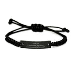 Texas is my home Gifts, Lovely Texas Birthday Christmas Black Rope Bracelet For People from Texas, Men, Women, Friends