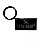 Texas is my home Gifts, Lovely Texas Birthday Christmas Keychain For People from Texas, Men, Women, Friends