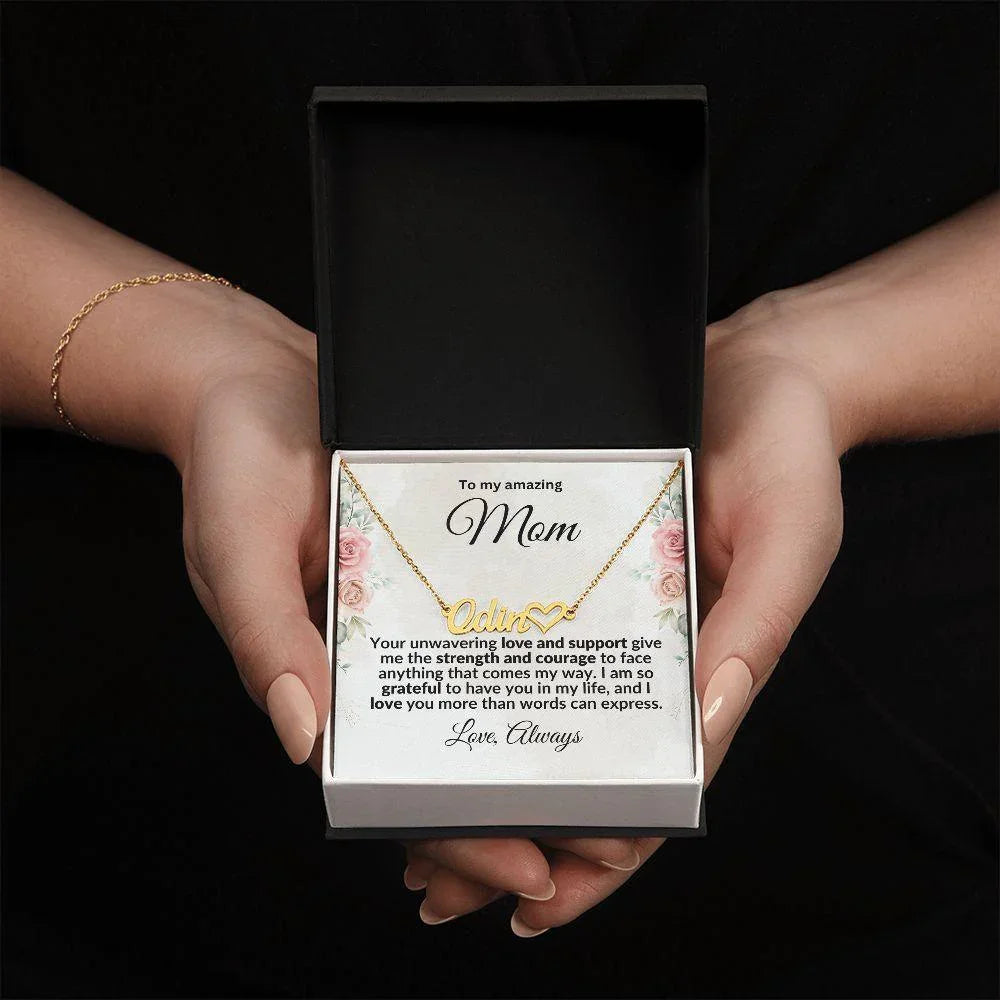 To My Amazing Mom - I Love You Always Personalized Name Necklace