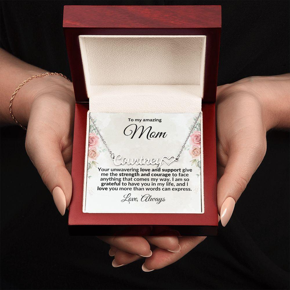 To My Amazing Mom - I Love You Always Personalized Name Necklace
