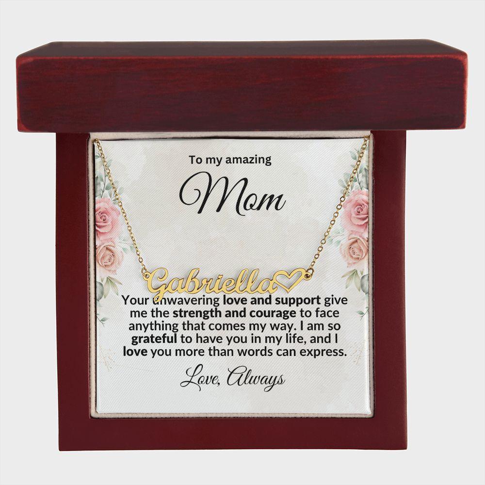 To My Amazing Mom - I Love You Always Personalized Name Necklace