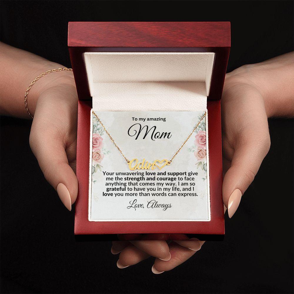 To My Amazing Mom - I Love You Always Personalized Name Necklace
