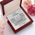 To my Amazing Mom - You are my Best Friend - Love Knot Pendant Necklace with Heartfelt Message