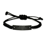 To My Aunt Remember, you will never lose. You will either WIN or LEARN, Keepsake Black Rope Engraved Bracelet Birthday Christmas Gifts Ideas