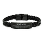 To My Bestie Gifts, Never give up no matter what, Inspirational Bestie Braided Leather Bracelet, Encouragement Birthday Christmas Unique Gifts For Bestie
