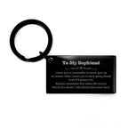To My Boyfriend Gifts, Never give up no matter what, Inspirational Boyfriend Keychain, Encouragement Birthday Christmas Unique Gifts For Boyfriend