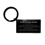 To My Brother-in-law Gifts, Never give up no matter what, Inspirational Brother In Law Keychain, Encouragement Birthday Christmas Unique Gifts For Brother In Law