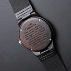 To My Father in Law Engraved Wooden Wristwatch
