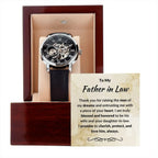 To My Father in Law from Daughter in Law - Openwork Watch