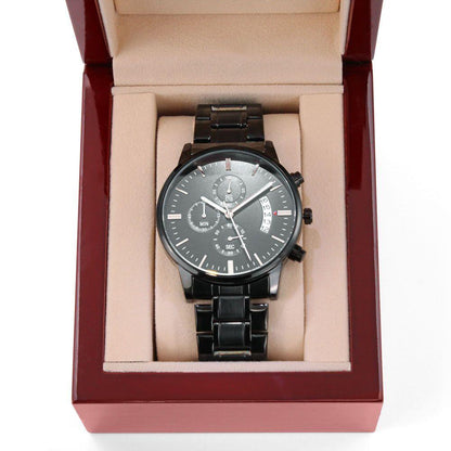 To My Father in Law from Son in Law Engraved Wrist Watch - Mallard Moon Gift Shop