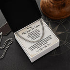 To My Father in Law Gift from Son in Law Cuban Chain Link Necklace