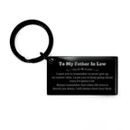 To My Father In Law Gifts, Never give up no matter what, Inspirational Father In Law Keychain, Encouragement Birthday Christmas Unique Gifts For Father In Law