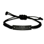 To My Gigi Gifts, Never give up no matter what, Inspirational Gigi Black Rope Bracelet, Encouragement Birthday Christmas Unique Gifts For Gigi